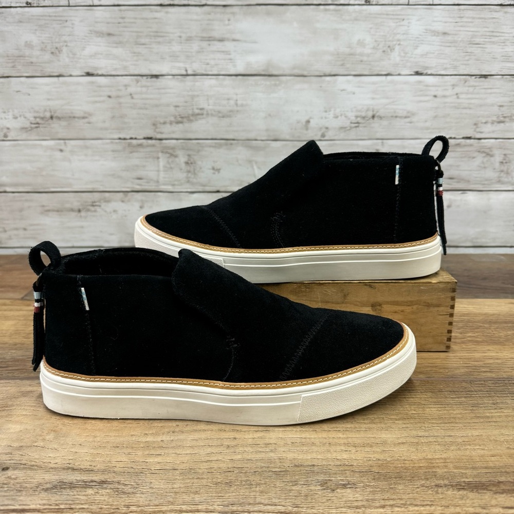 TOMS Womens Paxton Sneaker Tennis Shoe Slip On Size 10 Black